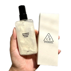 Xịt khóa nền 3CE shimmer makeup fixer 100ml - vỏ trắng