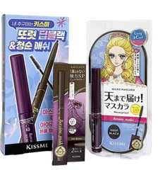 Mascara + chì kẻ mắt KISS ME heroine (mascara #01 black , chì #04 ash brown)