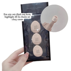 Mút tán nền JUNG SAEM MOOL skinny-tap puff mini x3 cái