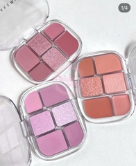 Phấn mắt + bắt sáng + má WAKEMAKE soft sheer 6ô - #02 lazy rose