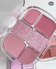 Phấn mắt + bắt sáng + má WAKEMAKE soft sheer 6ô - #02 lazy rose