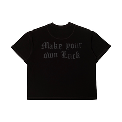 OWN LUCK BOXY T-SHIRT // BLACK