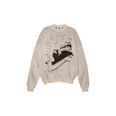 WOMAN EYES KNIT SWEATSHIRT