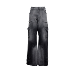 REFLECTIVE CARGO BAGGY JEANS