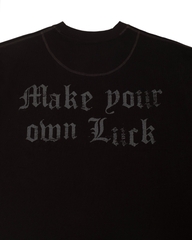 OWN LUCK BOXY T-SHIRT // BLACK