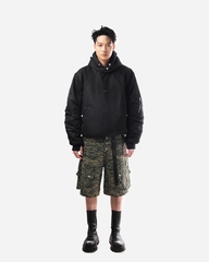 BOMBER HOODIE - BLACK