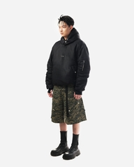 BOMBER HOODIE - BLACK