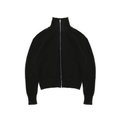 JET BLACK ZIP KNIT