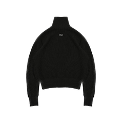 JET BLACK ZIP KNIT