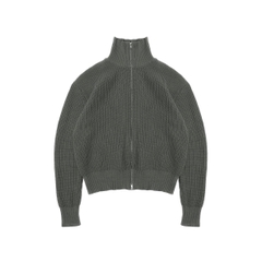 STONE MOSS ZIP KNIT