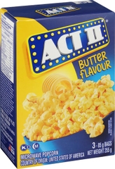 TÚI BẮP LÒ VI SÓNG Act II Kettle Microwave Popcorn, VỊ BƠ Butter / MẶN NGỌT Sweet & Salty, 85g