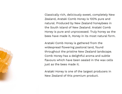 MẬT ONG NGUYÊN TỔ NEW ZEALAND Arataki Clover Comb Honey - NGỌT THANH TỰ NHIÊN, 340g
