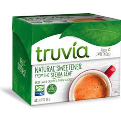 CỎ NGỌT THAY THẾ ĐƯỜNG Truvia Sugar Substitute Stevia, Non GMO, Gluten Free, 80 gói / sachets (1g)