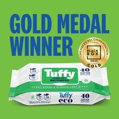 TÚI KHĂN ƯỚT DIỆT KHUẨN SIZE LỚN NHẤT Tuffy Wipes Xlarge 99.9% Antibacteria, GỐC THỰC VẬT Plant Based - KHÔNG CHỨA NHỰA