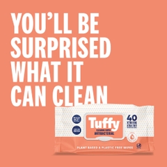 TÚI KHĂN ƯỚT DIỆT KHUẨN SIZE LỚN NHẤT Tuffy Wipes Xlarge 99.9% Antibacteria, GỐC THỰC VẬT Plant Based - KHÔNG CHỨA NHỰA