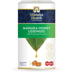 KẸO NGẬM MẬT ONG MANUKA Health Honey Lozenges VỊ LÝ CHUA ĐEN (Blackcurrant), CHANH, GỪNG, KEO ONG (Propolis), 65g (15v)