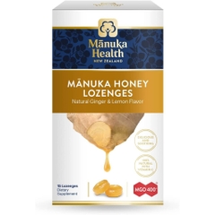 MIX 4 VIÊN KẸO NGẬM MẬT ONG MANUKA Health Honey Lozenges VỊ LÝ CHUA ĐEN (Blackcurrant), CHANH, GỪNG, KEO ONG (Propolis)