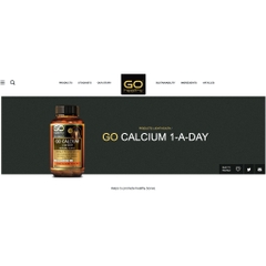 VIÊN UỐNG BỔ SUNG CANXI CHO XƯƠNG GO Healthy GO Calcium - D3 - K2, 1-A-Day Natural Source, Thành phần tự nhiên & Non-GMO