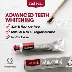 KEM ĐÁNH RĂNG THAN HOẠT TÍNH - TRẮNG BÓNG Red Seal Whitening Toothpaste Activated Charcoal, Paraben Free, 110g