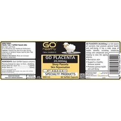 VIÊN UỐNG NHAU THAI CỪU GO Healthy Placenta 20,000mg, TĂNG MIỄN DỊCH, CHẬM LÃO HÓA, ĐẸP DA – MÓNG – TÓC