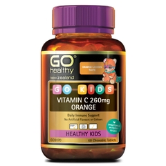 KẸO DẺO NHAI VỊ CAM - BỔ SUNG VITAMIN C CHO TRẺ EM GO Healthy KIDS Orange 260mg