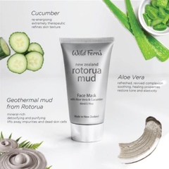 MẶT NẠ BÙN KHOÁNG – LÔ HỘI – DƯA LEO Wild Ferns Rotorua Mud Face Mask, Aloe Vera & Cucumber, 80ml