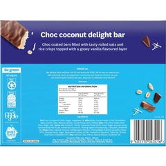 HỘP 5 THANH SOCOLA PHỦ YẾN MẠCH & DỪA Weight Watchers Choc Coconut Delight Bar, VỊ VANILLA, 105g (5 bars)