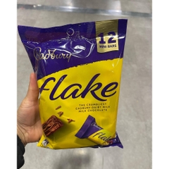 TÚI 12 THANH SOCOLA SỮA GIÒN Cadbury Flake Crumbliest Dairy Milk Chocolate, 168g (12 mini bars)