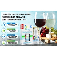 GIỌT GIẢI SULPHITES R. VANG TRẮNG UB Free White Wine Drops, Reduce Sulphites, 100% HỮU CƠ Organic, 8ml