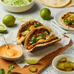 TÚI 12 BÁNH TACO MỀM / TORTILLAS Farrah's Flame Baked, KHÔNG GÃY - VỠ khi xếp bánh, 288g (12 pack x 24g)