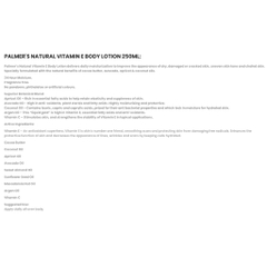 SỮA DƯỠNG ẨM Natural Vitamin E TỰ NHIÊN - TRẺ DA SUỐT 24 TIẾNG, Palmer's Body Lotion, Bơ Butter - Quả bơ Avocado, 250ml