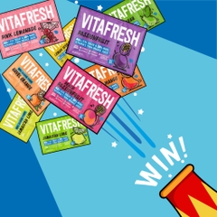 [Ăn kiêng] HỘP 3 GÓI BỘT PHA NƯỚC TRÁI CÂY ÍT ĐƯỜNG / KHÔNG ĐƯỜNG Vitafresh 40% Less Sugar - 99% Sugar Free, Vitamin C