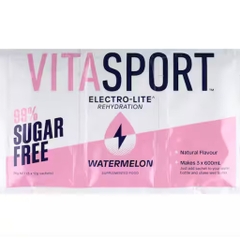 BỘT PHA BÙ NƯỚC - KHÔNG ĐƯỜNG Vitasport Electrolyte 99% Sugar Free, DƯA HẤU Watermelon - ĐÀO Peach - TÁO XANH Apple...