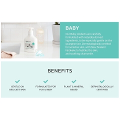 BỌT TẮM & GỘI CHO BÉ Ecostore Baby Body Wash & Shampoo Foaming, GE Free - Cruelty Free - ĐẠT KIỂM NGHIỆM DA LIỄU, 250ml