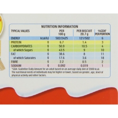 TÚI 5 THANH SOCOLA SỮA - BÁNH XỐP GIÒN Kinder Happy Hippo Cocoa Chocolate Bars, 103g (5 THANH x 21g)