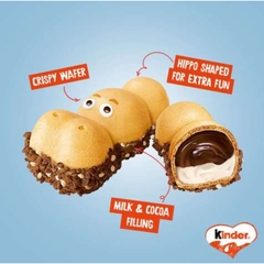 TÚI 5 THANH SOCOLA SỮA - BÁNH XỐP GIÒN Kinder Happy Hippo Cocoa Chocolate Bars, 103g (5 THANH x 21g)