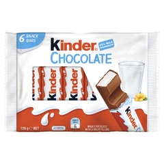 TÚI 6 THANH SOCOLA SỮA BỌC KEM SỮA Kinder Milk Chocolate Bars, 33% SỮA TƯƠI NGUYÊN CHẤT, 126g (6 THANH x 21g)
