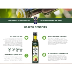 [Hàng New Zealand] DẦU BƠ NGUYÊN CHẤT - TINH KHIẾT ÉP LẠNH The Grove Gourmet / OLIVADO Avocado Oil Extra Virgin, 250ml