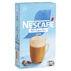 HỘP 10 GÓI CAFE 98% KHÔNG ĐƯỜNG Nescafe Coffee Sachets - Sugar Free, Latte - Vanilla Malt - Caramel - Hazelnut - Mocha