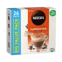 HỘP 26 GÓI CAFE Nescafe Coffee Sachets, Cappuccino Skim/Strong - Almond - Caramel - Hazelnut - Mocha - Vanilla - White