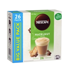 HỘP 26 GÓI CAFE Nescafe Coffee Sachets, Cappuccino Skim/Strong - Almond - Caramel - Hazelnut - Mocha - Vanilla - White