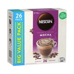 HỘP 26 GÓI CAFE Nescafe Coffee Sachets, Cappuccino Skim/Strong - Almond - Caramel - Hazelnut - Mocha - Vanilla - White