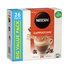 HỘP 26 GÓI CAFE Nescafe Coffee Sachets, Cappuccino Skim/Strong - Almond - Caramel - Hazelnut - Mocha - Vanilla - White