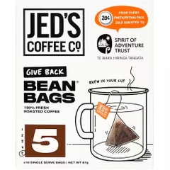 HỘP 10 TÚI LỌC CAFE Jed's Coffee Bags, 5 Extra Strong, 87g