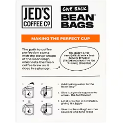 HỘP 10 TÚI LỌC CAFE Jed's Coffee Bags, 5 Extra Strong, 87g