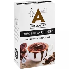 HỘP 10 GÓI SOCOLA TRẮNG UỐNG LIỀN Avalanche Drinking Chocolate Satchets, 99% KHÔNG ĐƯỜNG Sugar Free, Chocolate White