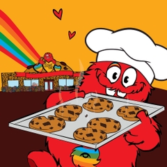 TÚI 7 GÓI LẺ BÁNH SOCOLA GIÒN Triple Chocolate Chunk Rookie Cookies, 175g