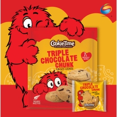 TÚI 7 GÓI LẺ BÁNH SOCOLA GIÒN Triple Chocolate Chunk Rookie Cookies, 175g