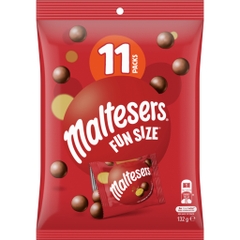 TÚI 11 GÓI SOCOLA NHÂN MẠCH NHA Maltesers Milk Chocolate Fun Size Party Share Bag 11 Pieces, 132g