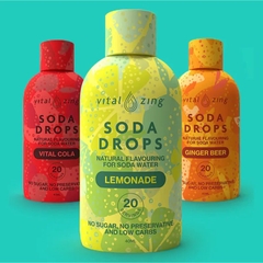 GIỌT PHA SODA GINGER BEER KHÔNG ĐƯỜNG Vital Zing Soda / Sparkling / Carbonated Water Drops, 40ml